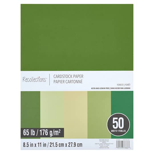 12 Pack: Forest Cardstock Paper Pad by Recollections&#x2122;, 8.5&#x22; x 11&#x22;